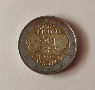 Moneda 2€ Traite De L'Elysee