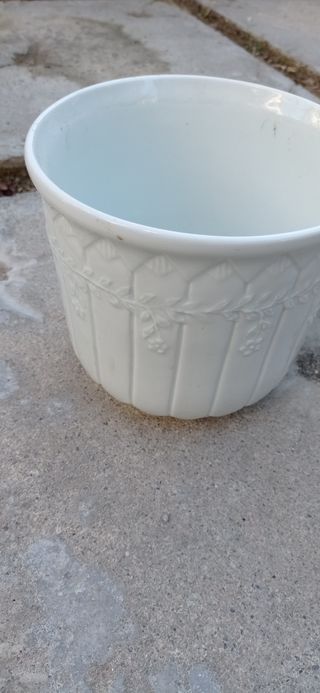 Juego maceteros blancos