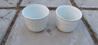 Juego maceteros blancos