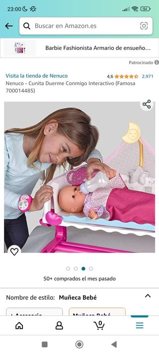 Cuna de colecho de Nenuco interactiva