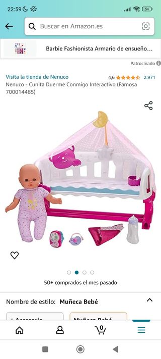 Cuna de colecho de Nenuco interactiva