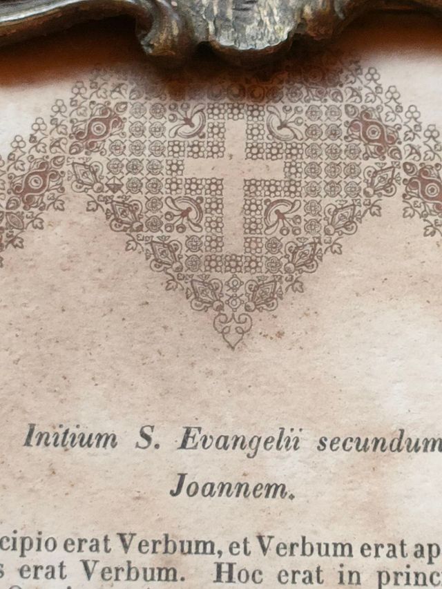 Prezioso cartagloria sec XIX con testo in latino