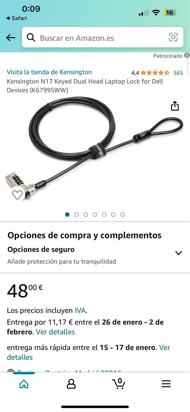 Candado para ordenador