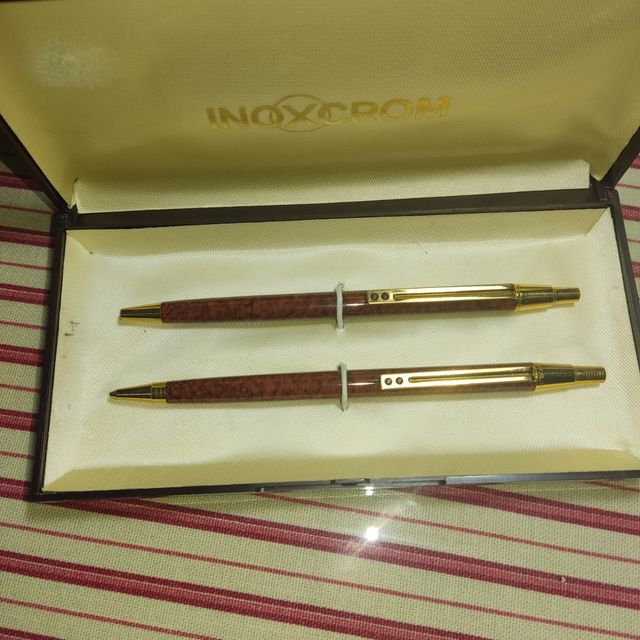 Bolígrafo y portaminas, inoxcrom.