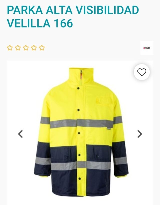 Parka velilla laboral, talla xl , mod166