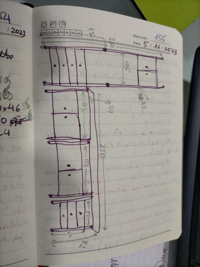 Muebles conjunto modular madera 7 piezas