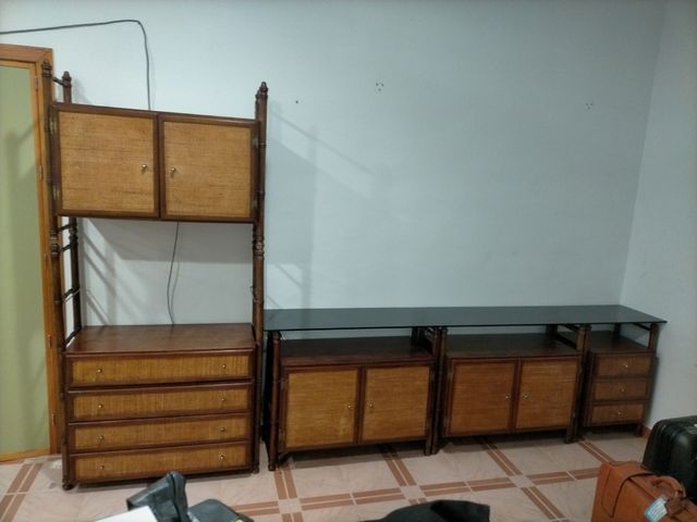 Muebles conjunto modular madera 7 piezas
