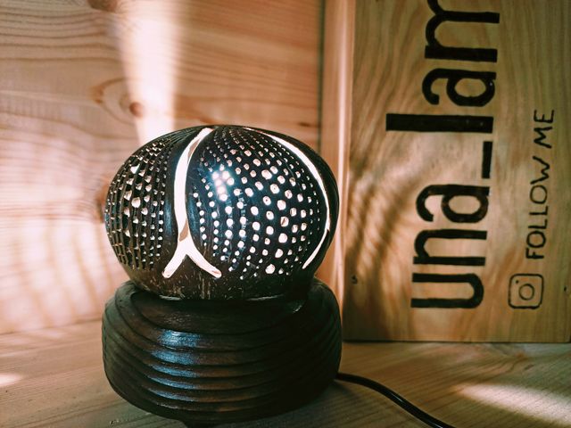 Lampada in cocco