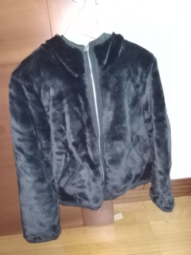 Abrigo negro reversible (L) Only