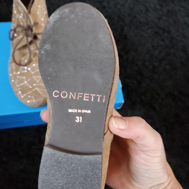 Botín niña confeti 