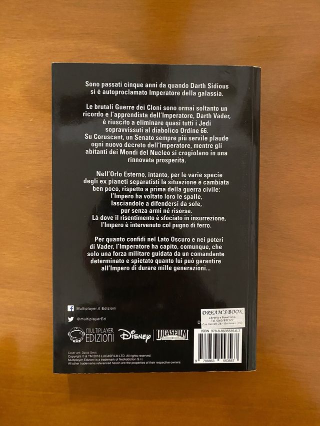 romanzo star wars tarkin italiano