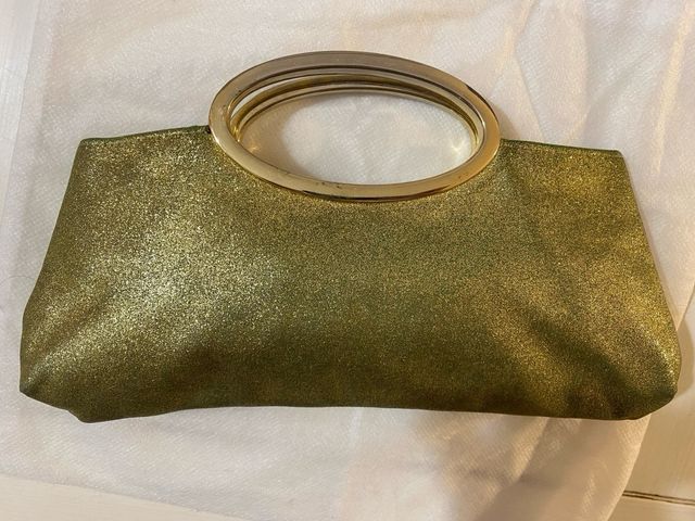 Pochette cerimonia oro glitter