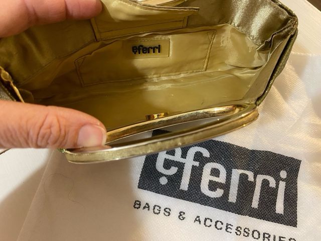 Pochette cerimonia oro glitter