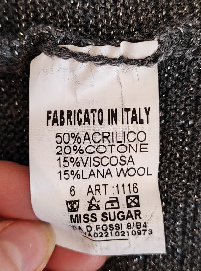 Maglioncino grigio brillantinato