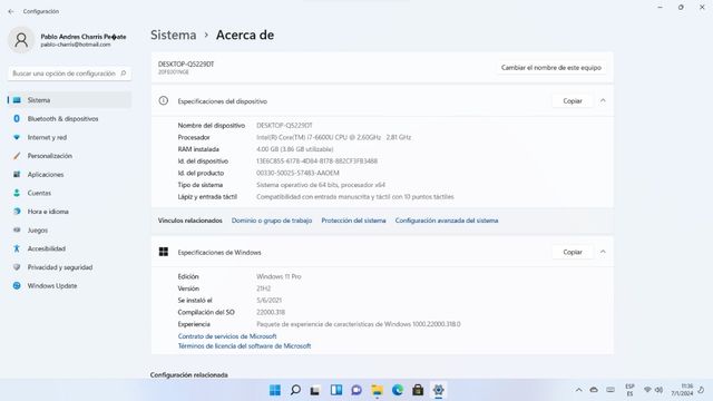 Placa base I7 portatil lenovo yoga 260