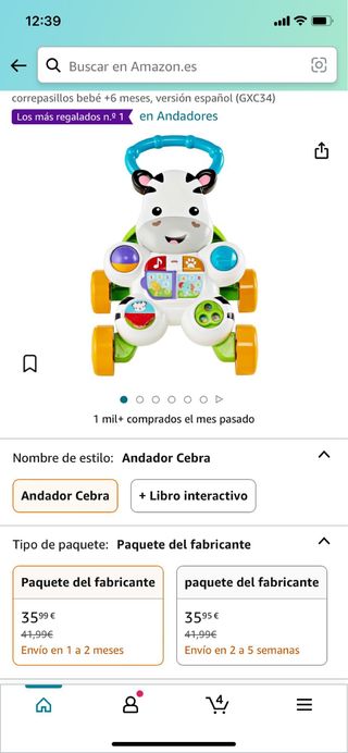 Correpasillos andador fisher price niños