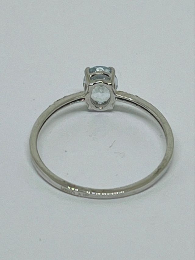 Anillo Oro 18k Agua Marina