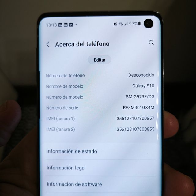 Samsung Galaxy S10 negro 128gb