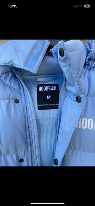 long jacket hoodrich size m azzurro