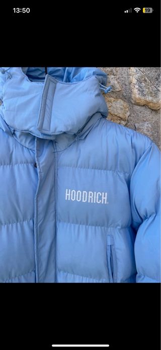 long jacket hoodrich size m azzurro