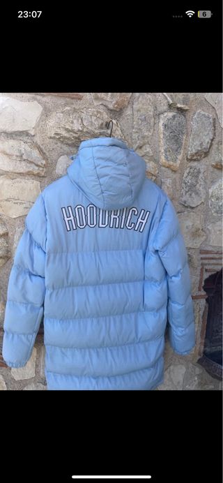 long jacket hoodrich size m azzurro