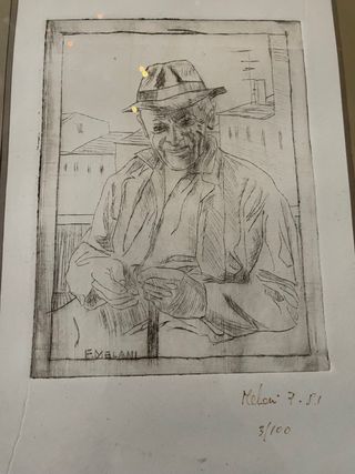 Quadri disegno matita fatto a mano Melani