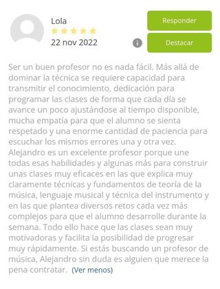 Clases particulares de música 