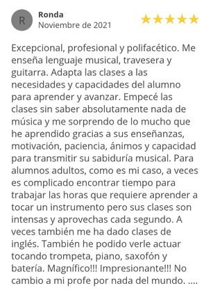 Clases particulares de música
