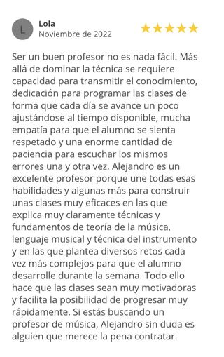 Clases particulares de música