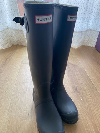 Botas altas Hunter originales talla 39 gris oscuro
