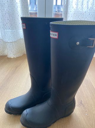 Botas altas Hunter originales talla 39 gris oscuro