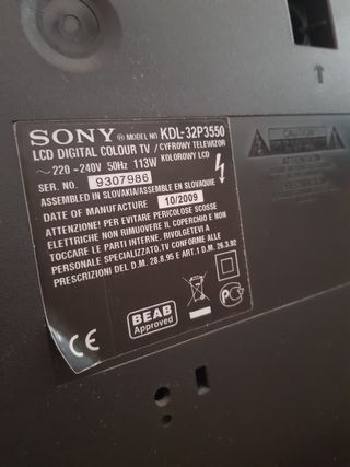 Televisor SONY de 32 pulgadas