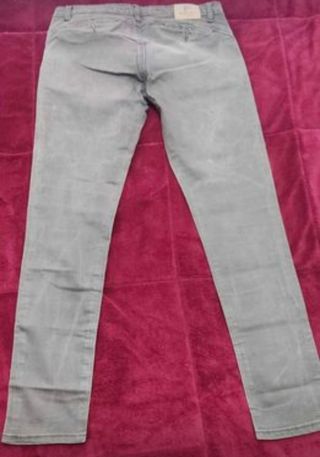 Calcas de ganga verde seco de Mulher