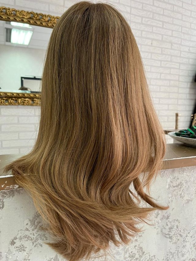 Peruca de cabelo natural