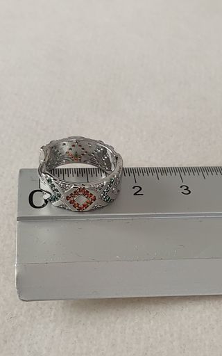 Pendiente plata 925 circonitas cúbicas colores