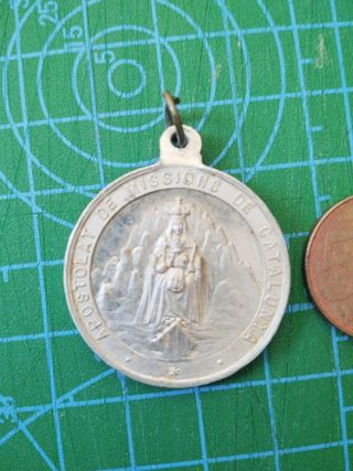 Rara medalla religiosa aluminio a. 50's