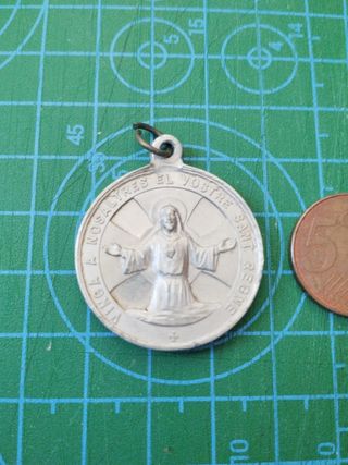 Rara medalla religiosa aluminio a. 50's