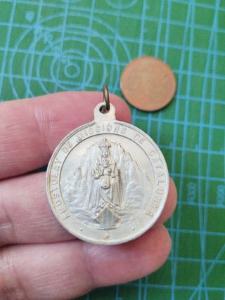 Rara medalla religiosa aluminio a. 50's
