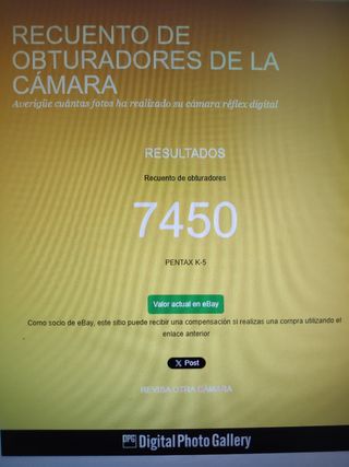 Cámara de fotos Pentax K5