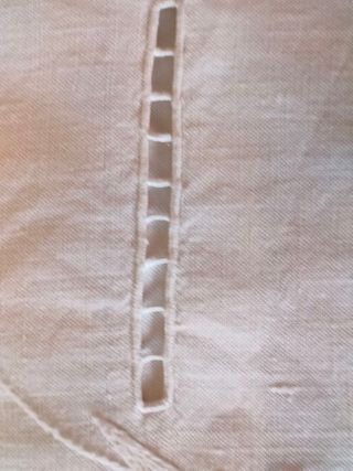 Asciugamano vintage misto lino ricamata