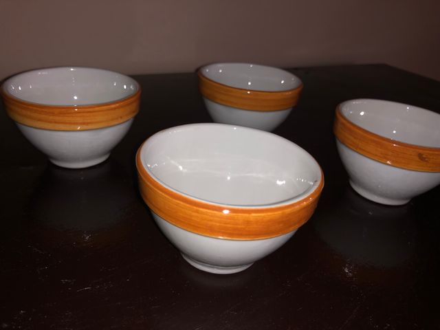 4 Ciotoline rotonde Porcellana