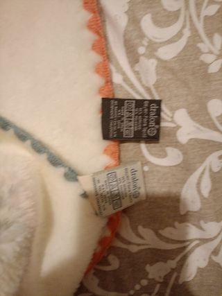 manta cuna o manta cuco bebé manterol terciopelo