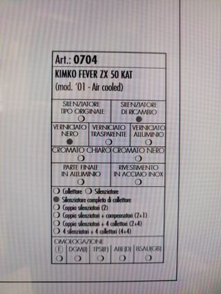 Escape homologado Kimco Fever ZX50 KAT
