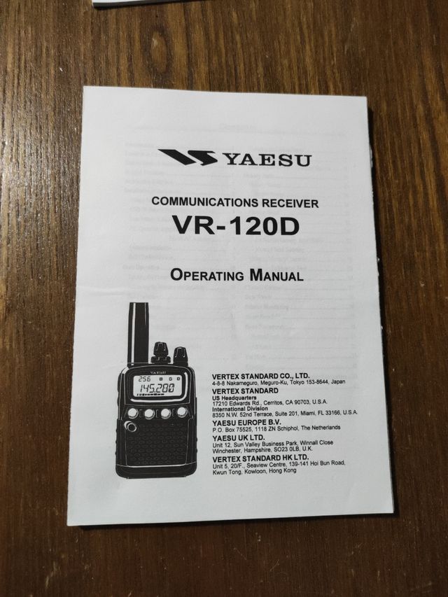 Yaesu VR-120D manuale 
