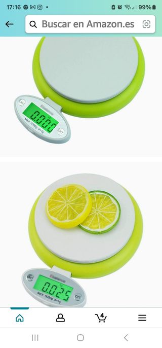 Báscula de cocina de gran precision