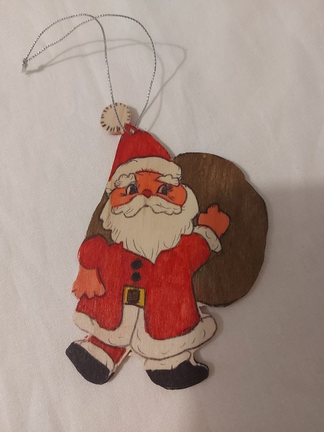 Decorazione natalizia artigianale legno