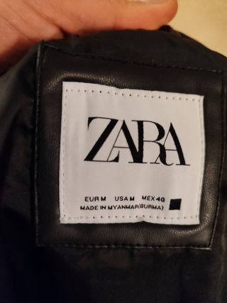 Chaqueta de cuero Zara 