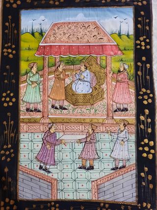 Dipinto su seta orientale batik