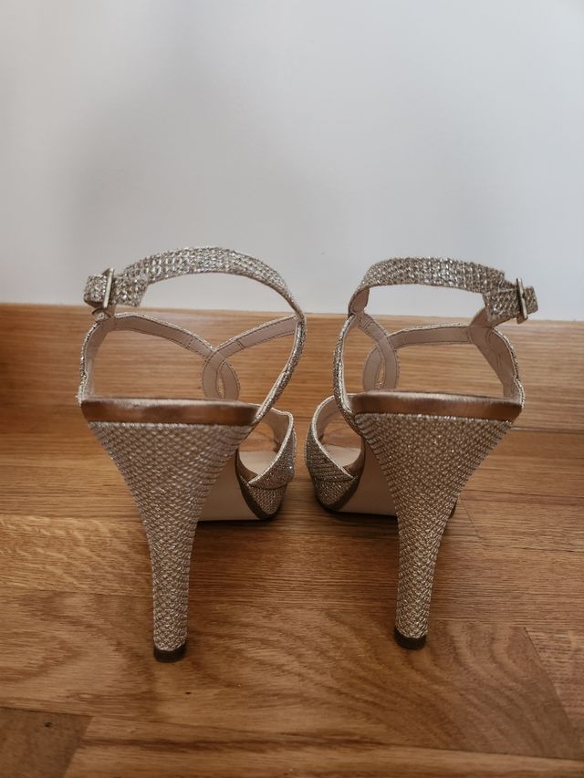 Sandalias de fiesta con tacón talla 36 