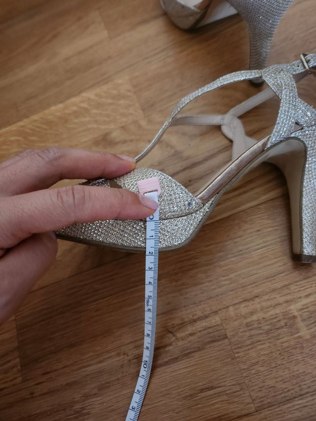 Sandalias de fiesta con tacón talla 36 